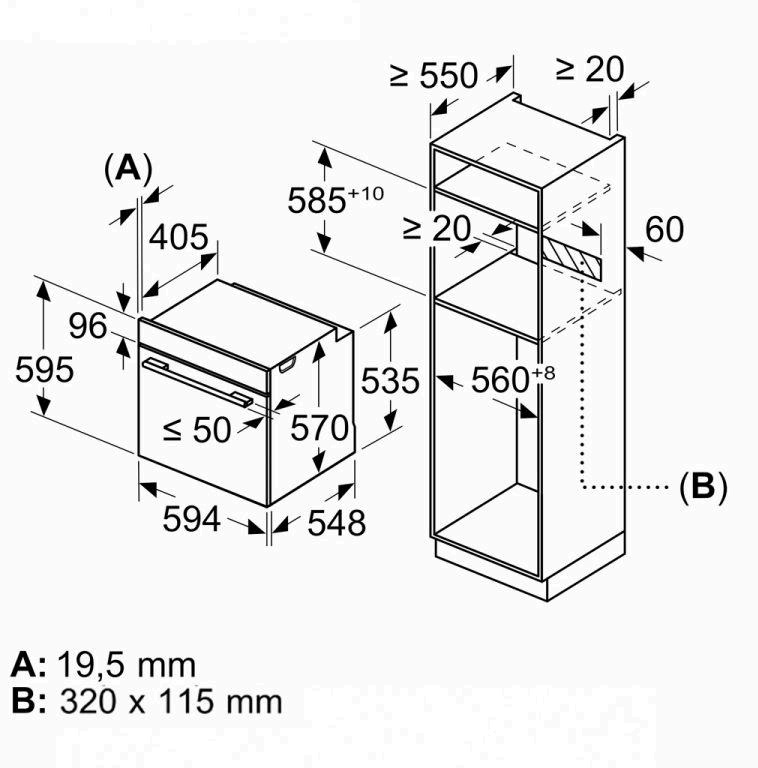 Lò nướng âm tủ Bosch HBG536ES3 Series 6