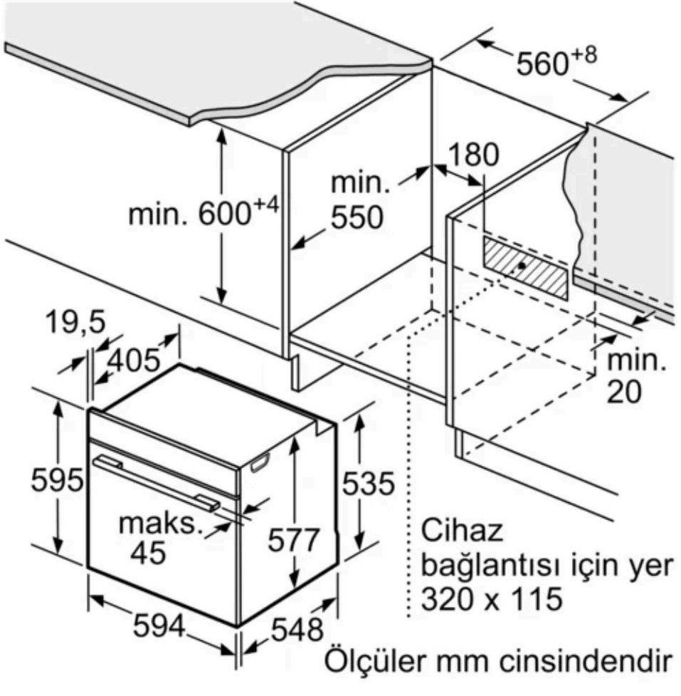 L&ograve; nướng &acirc;m tủ Bosch HBG7784B1 Series 8