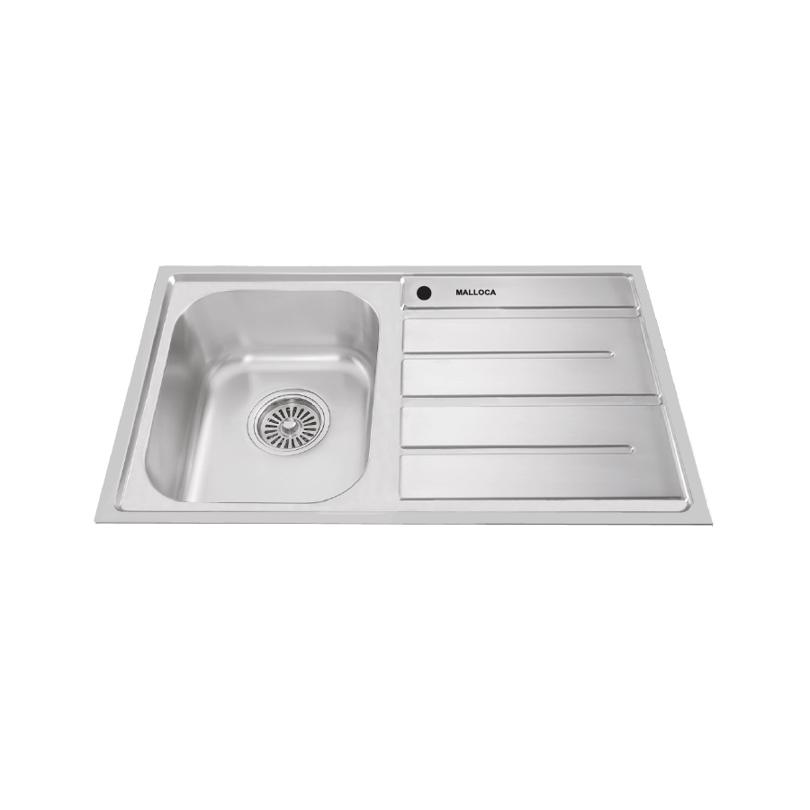 Chậu rửa chén 1 hố inox 304 kích thước 80cm Malloca EcoKitchen MS1017NEW