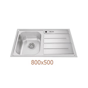 Chậu rửa chén 1 hố inox 304 kích thước 80cm Malloca EcoKitchen MS1017NEW