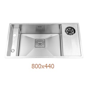 Chậu rửa chén 1 hố inox 304 kích thước 80cm Malloca MS6303WST