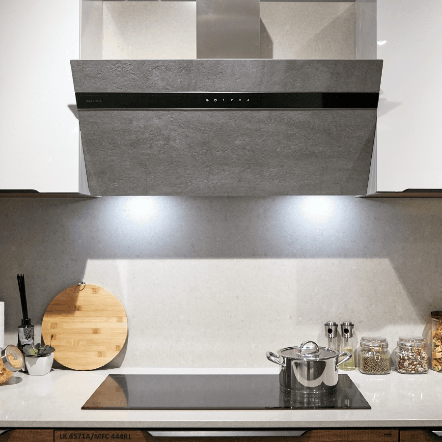 Máy hút mùi áp tường dạng nghiêng 90cm Malloca VITA V13GRES