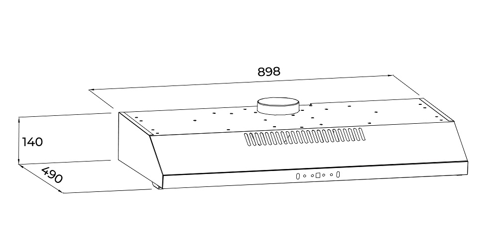 Máy hút mùi classic 90cm Malloca MH9014B
