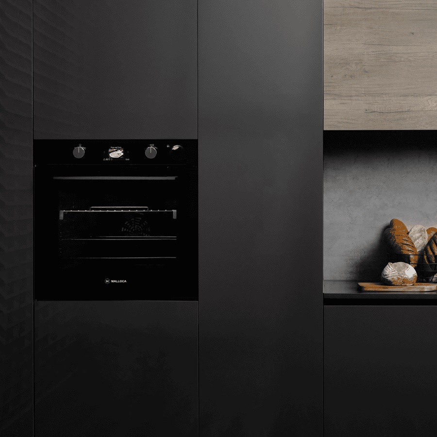 Lò nướng âm tủ 60cm bù ẩm thủy phân dung tích 75L Malloca MSOB75TFT