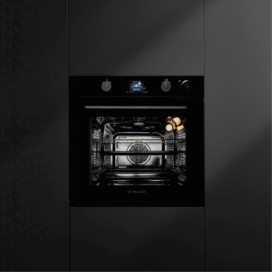 Lò nướng âm tủ 60cm bù ẩm thủy phân dung tích 75L Malloca MSOB75TFT