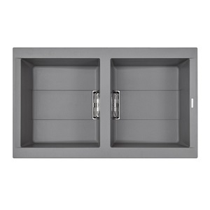 Chậu rửa chén đá granite 2 hố kích thước 86cm Malloca SMART K450
