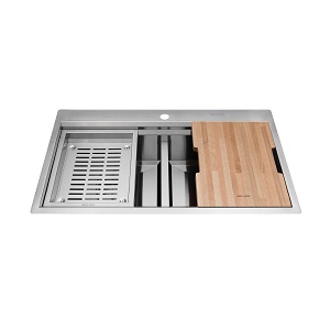 Chậu rửa chén 2 hố kích inox 304 kích thước 86cm Malloca Slide MS862