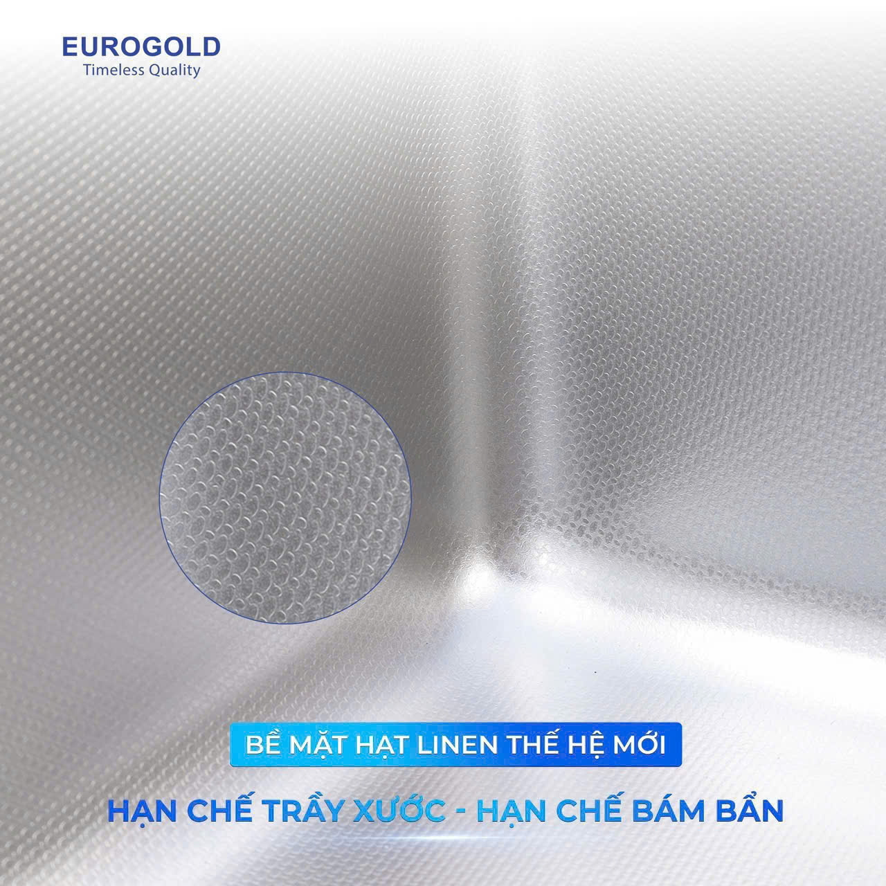 Chậu rửa bát 1 hộc inox SUS304 EUROGOLD EUD17845JB