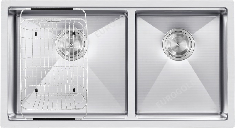 Chậu rửa bát 2 hộc inox SUS304 EUROGOLD EUC28245LB