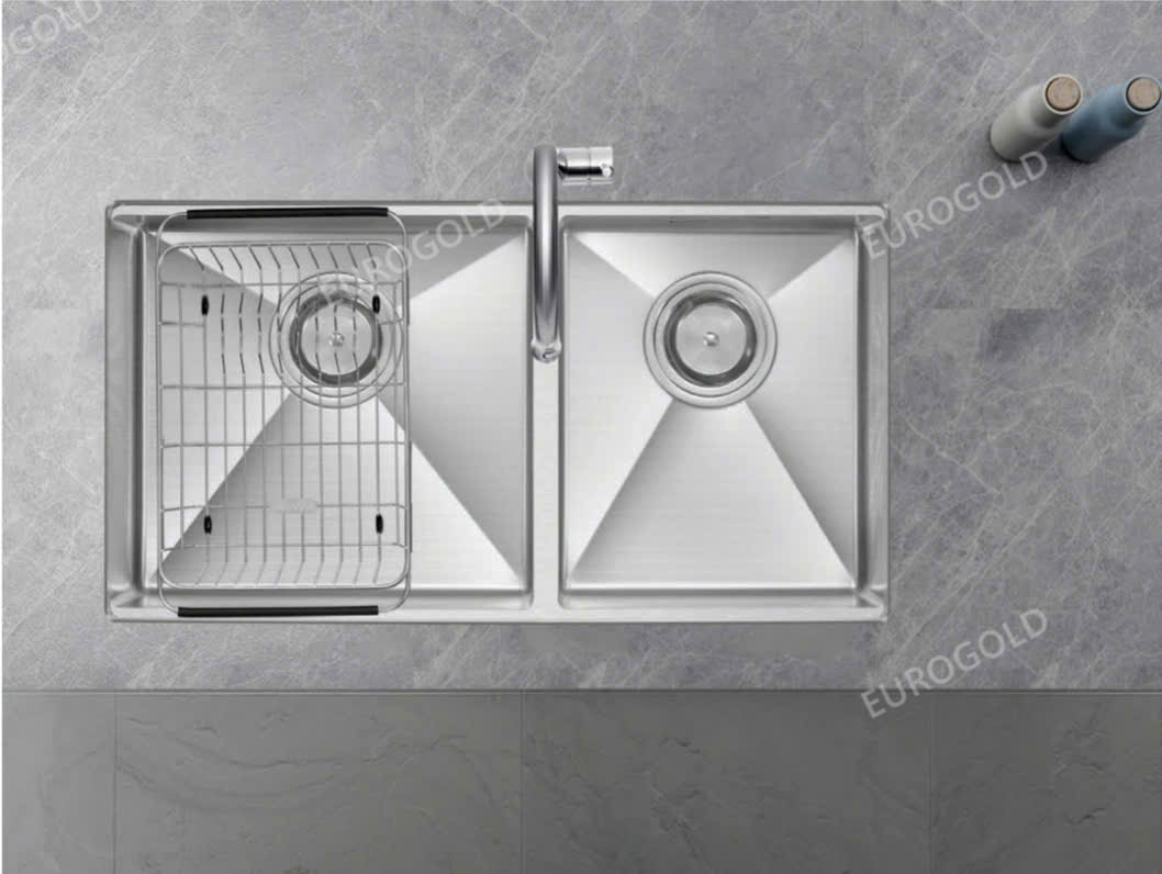 Chậu rửa bát 2 hộc inox SUS304 EUROGOLD EUC28245LB