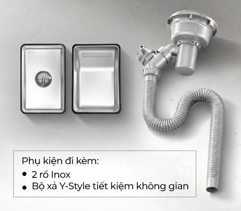 Chậu rửa chén 1 hố inox 304 kích thước 76cm Malloca LINEN MS7643SS