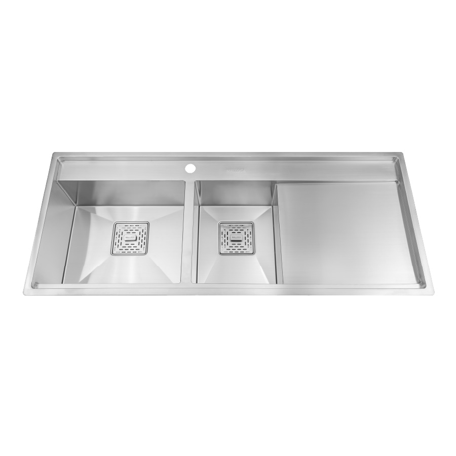 Chậu rửa chén 2 hố Inox 304 kích thước 116cm Malloca MS6306ST