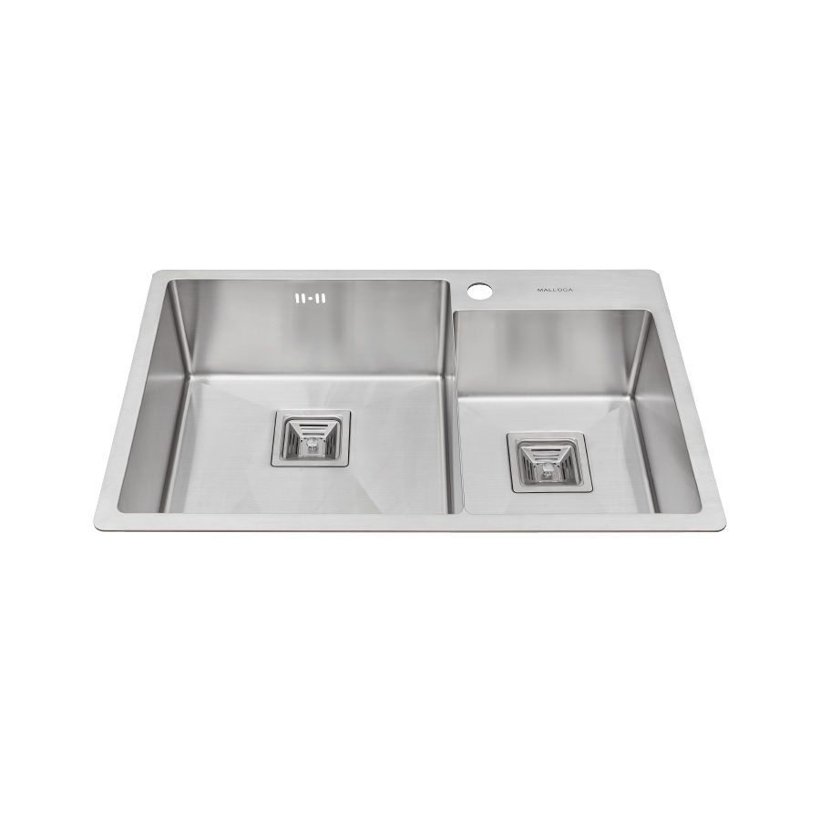 Chậu rửa chén 2 hố Inox 304 kích thước 72.7cm Malloca MS620T