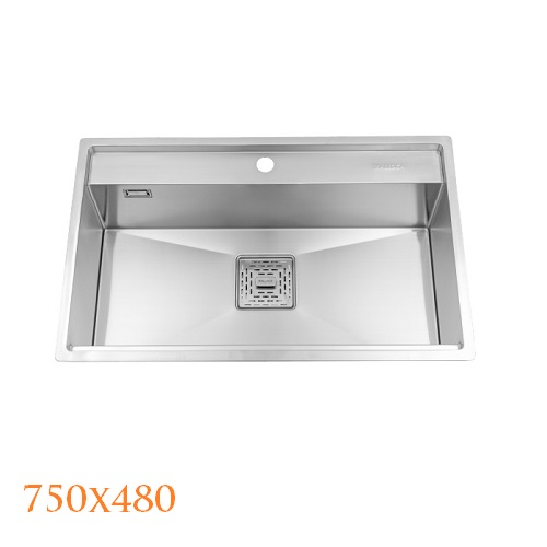Chậu rửa chén 1 hố Inox 304 kích thước 75cm Malloca MS6302ST