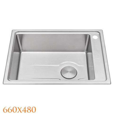 Chậu rửa chén 1 hố Inox 304 kích thước 66cm Malloca MS5066W