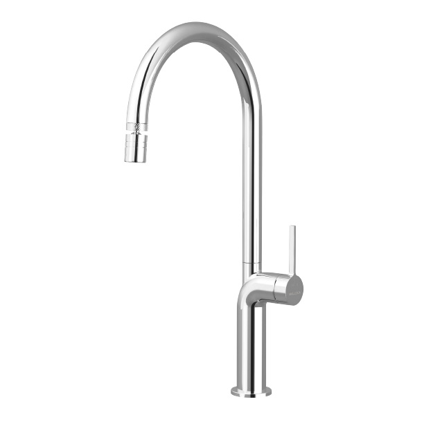 Vòi rửa chén nóng lạnh đồng thau Chrome Malloca K2202CR