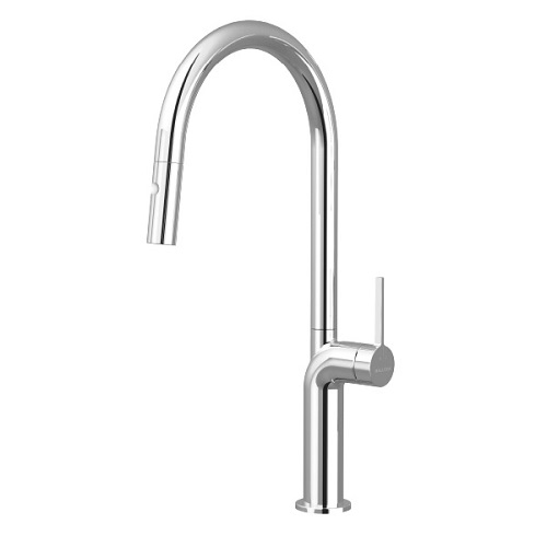 Vòi rửa chén nóng lạnh dây rút đồng thau Chrome Malloca K2203CR