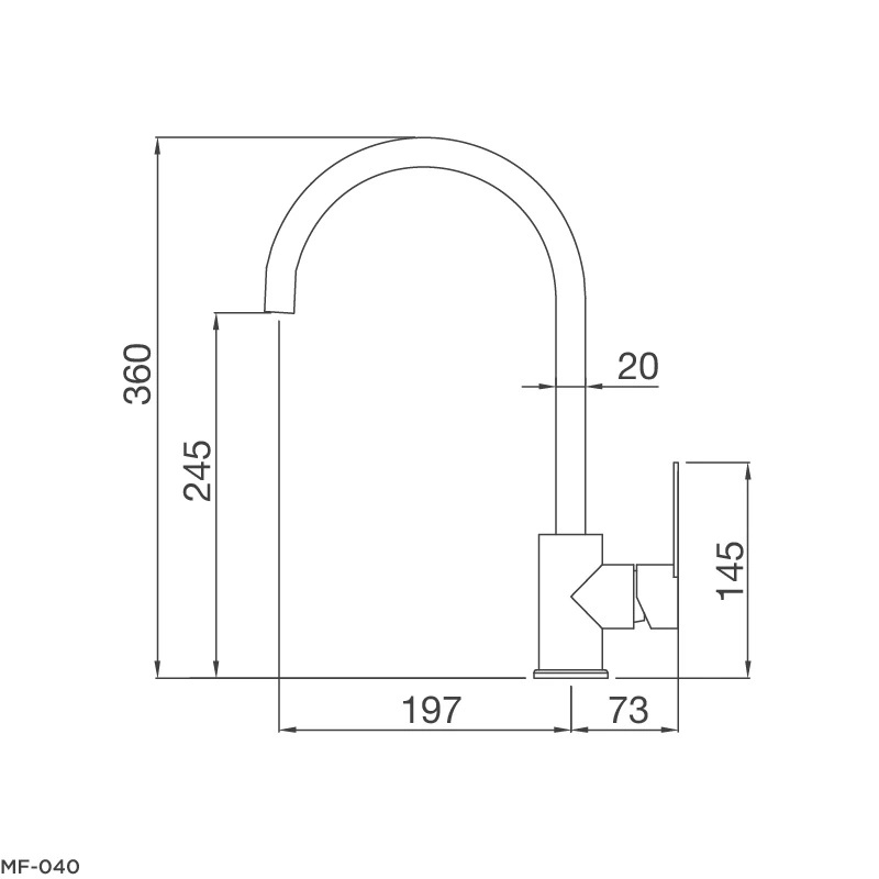 Vòi rửa chén nóng lạnh đồng thau sơn phủ Malloca MF040