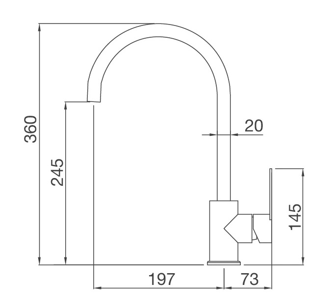 Vòi rửa chén nóng lạnh đồng thau sơn phủ Malloca MF073