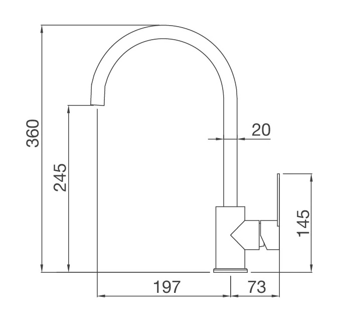 Vòi rửa chén nóng lạnh đồng thau sơn phủ Malloca MF062