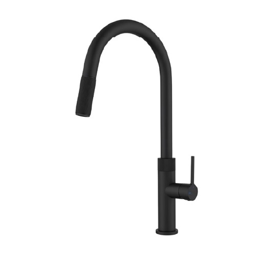 Vòi rửa chén nóng lạnh đồng thau mạ PVD Matte Black Malloca K1090BM