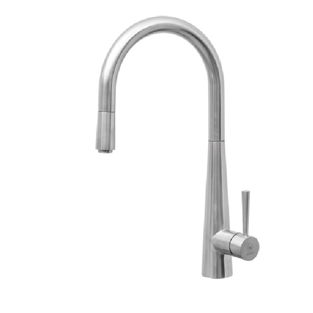 Vòi rửa chén nóng lạnh dây rút Inox 304 Malloca K095SS