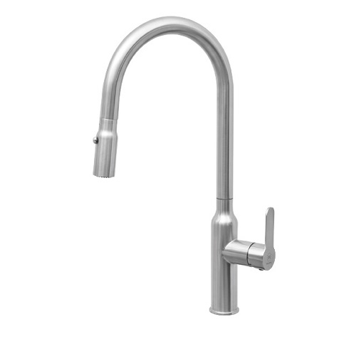 Vòi rửa chén nóng lạnh dây rút Inox 304 Malloca K046SS