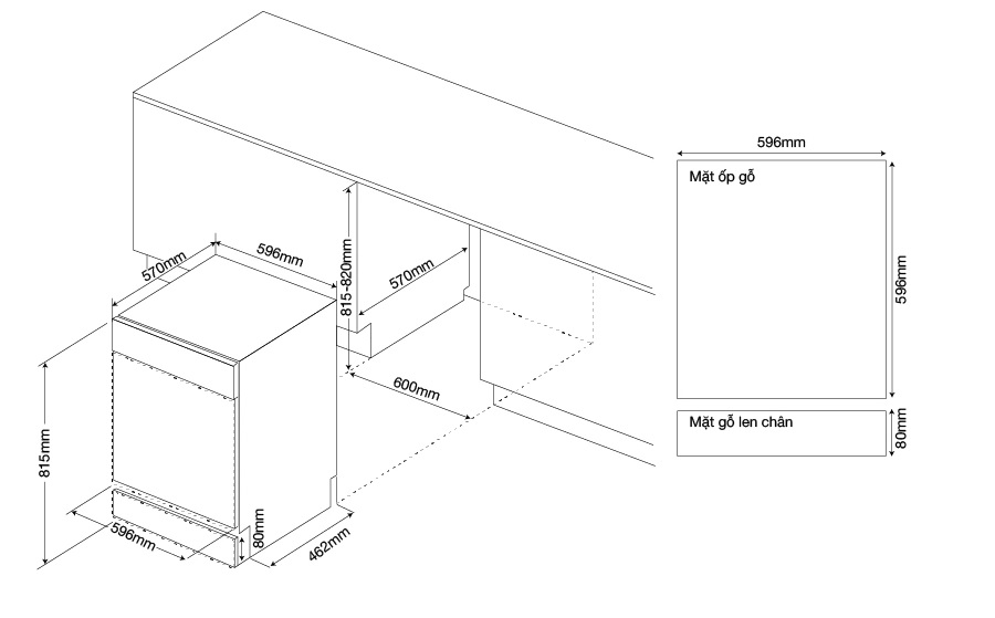 Máy Rửa Chén bán âm tủ 60cm Malloca MDW157SI
